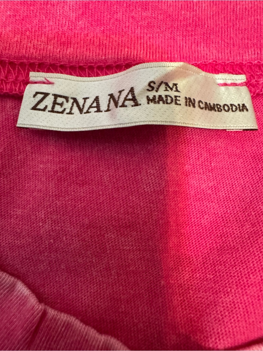 Zenana Outfitters Girls' Long Sleeve Crewneck Top - Fuchsia Pink - Picture 2 of 2